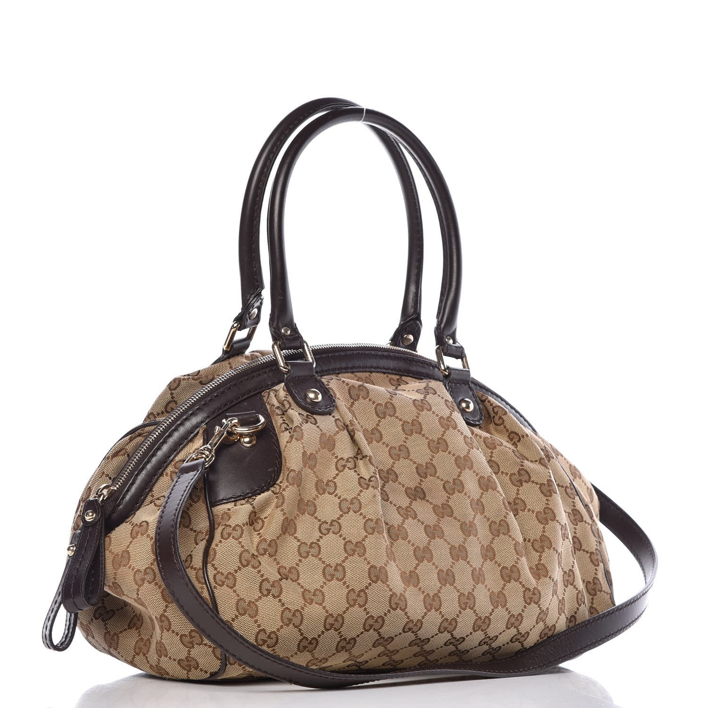 Monogram Medium Sukey Boston Bag Brown