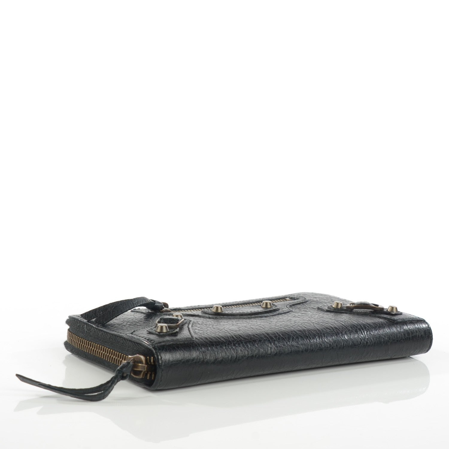 Balenciaga Agneau Classic Hardware Continental Zip Around Wallet Black 4 of 8