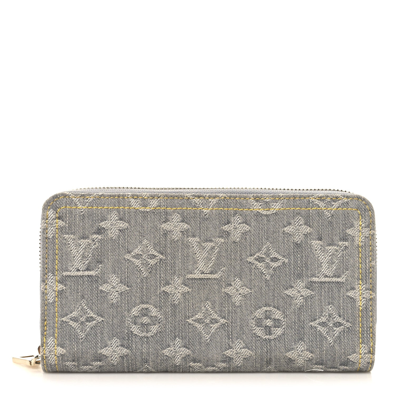 Louis Vuitton Monogram Denim Zippy Wallet Washed Gray 1 of 7