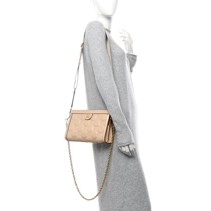 Gucci Calfskin GG Matelasse Small Slim Chain Shoulder Bag Naturale 2 of 12