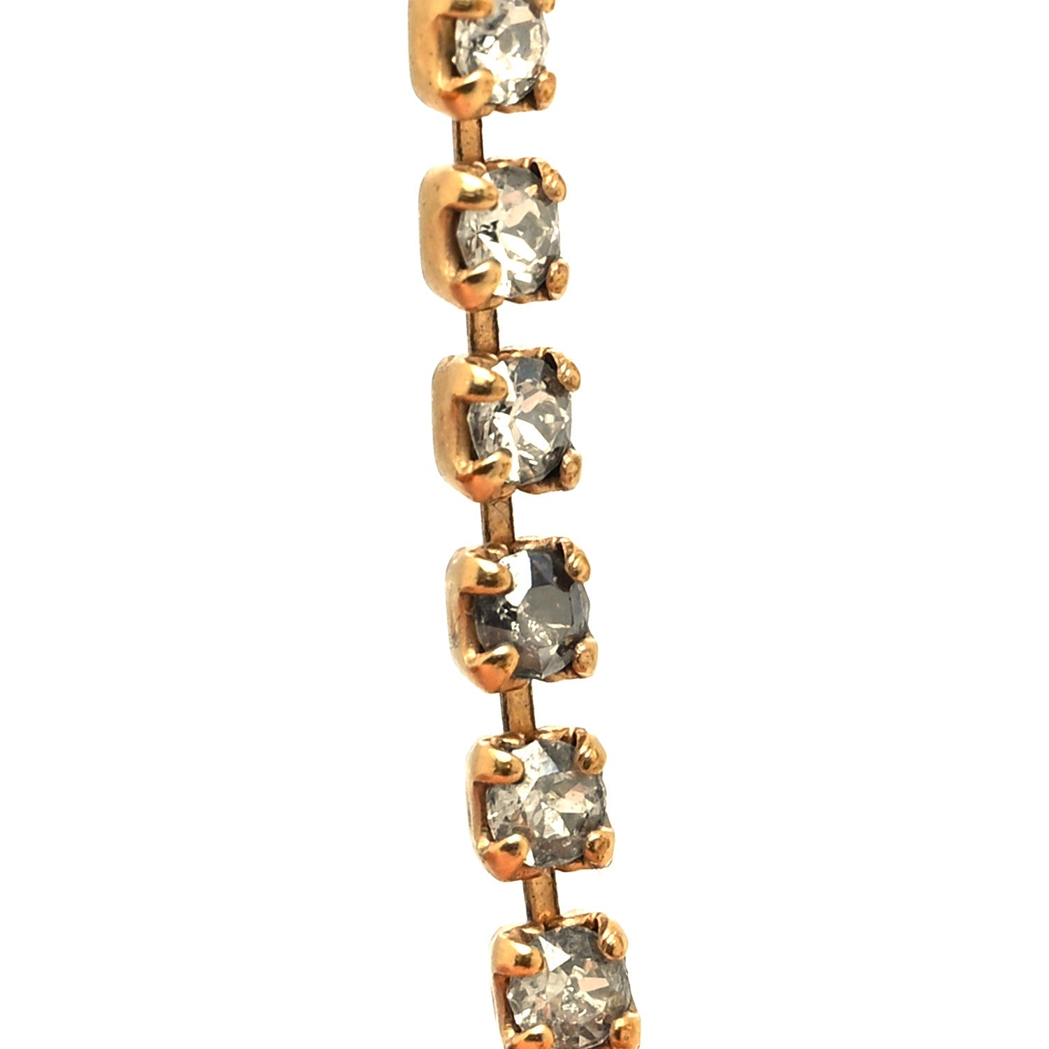 Christian Dior Metal Crystal Petite CD Necklace Gold 6 of 6