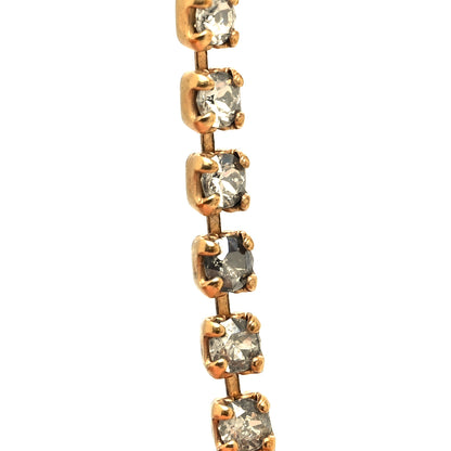 Christian Dior Metal Crystal Petite CD Necklace Gold 6 of 6