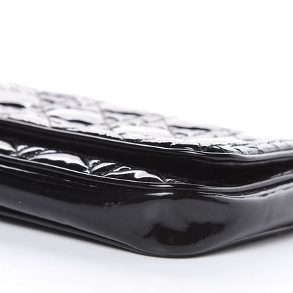 Christian Dior Patent Cannage Wallet on Chain Pouch Black 9 of 13