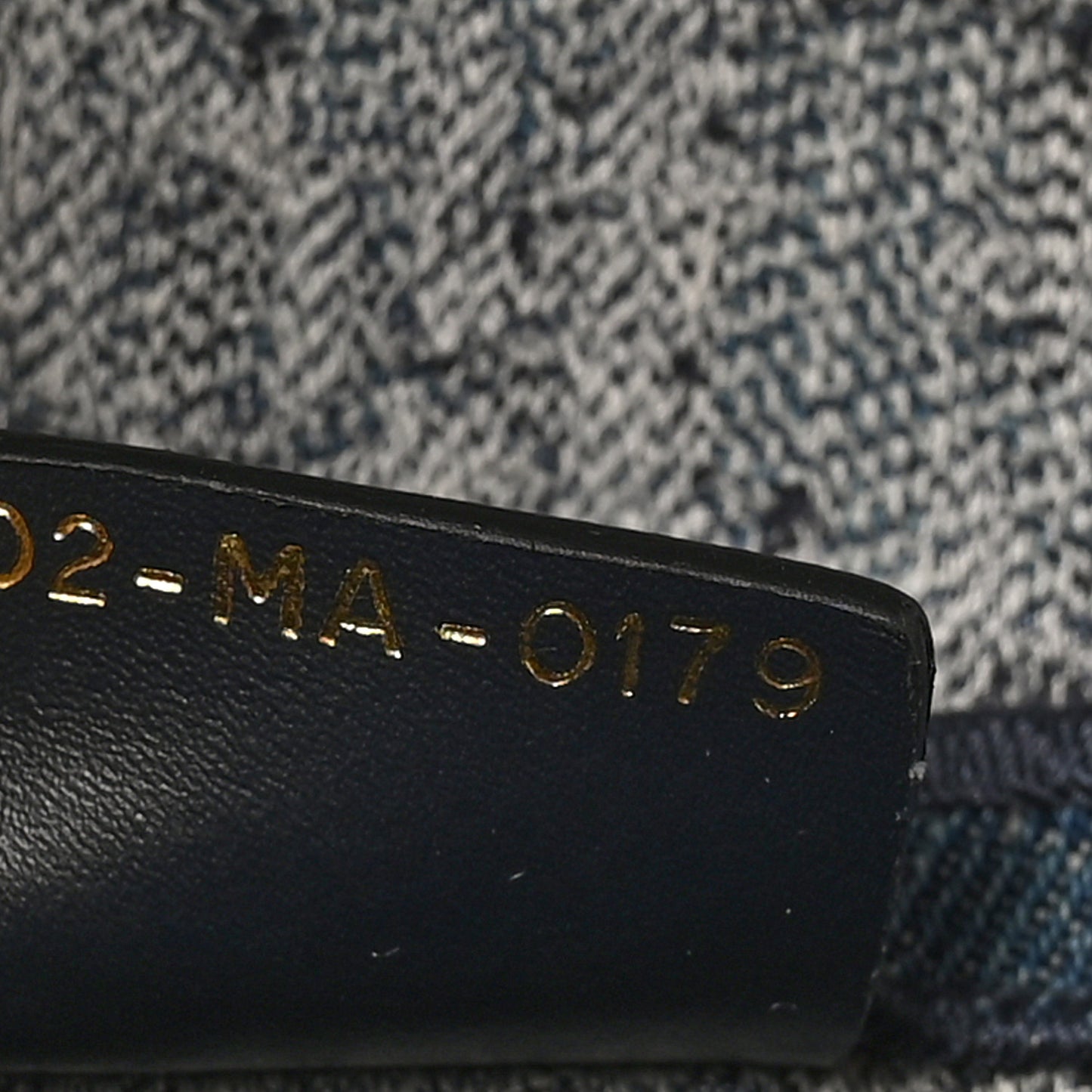 Oblique Embroidered Saddle Bag Denim Blue