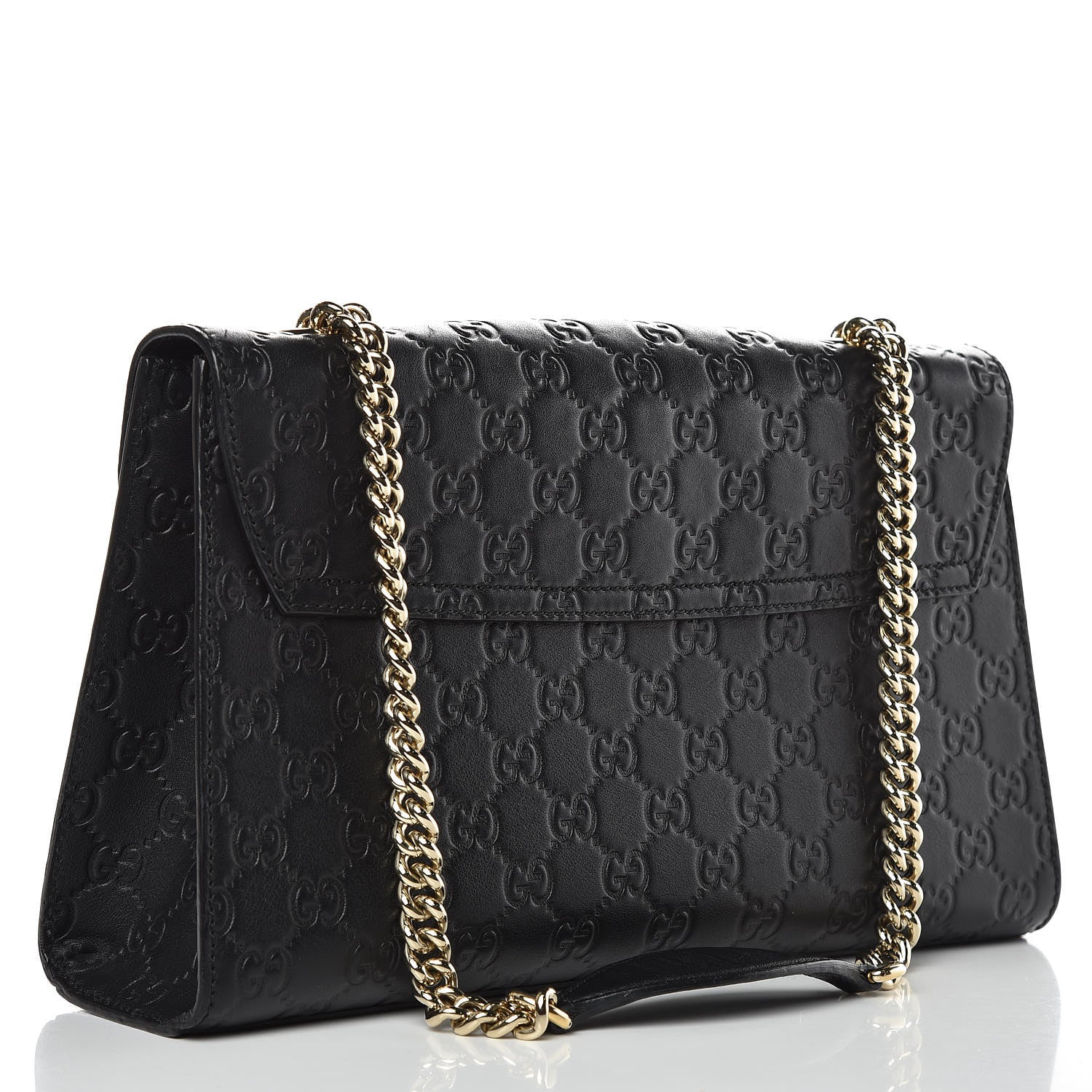 Gucci Guccissima Medium Emily Chain Shoulder Bag Black 3 of 17