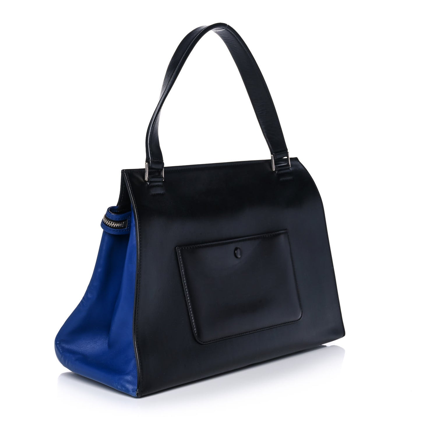 Smooth Calfskin Medium Tri-Color Edge Shoulder Bag Tan