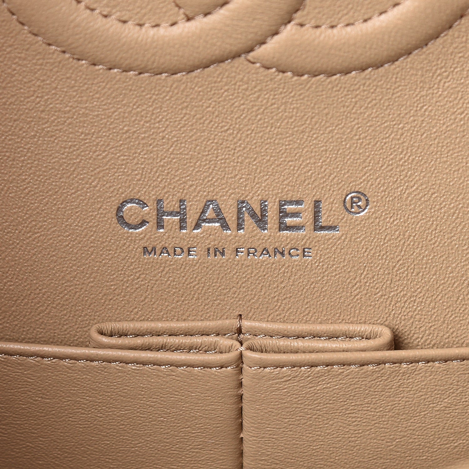 Chanel Lambskin Quilted Medium Double Flap Beige 6 of 11