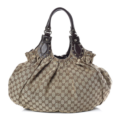 Gucci Monogram Studded Pelham Tote Dark Brown 1 of 10