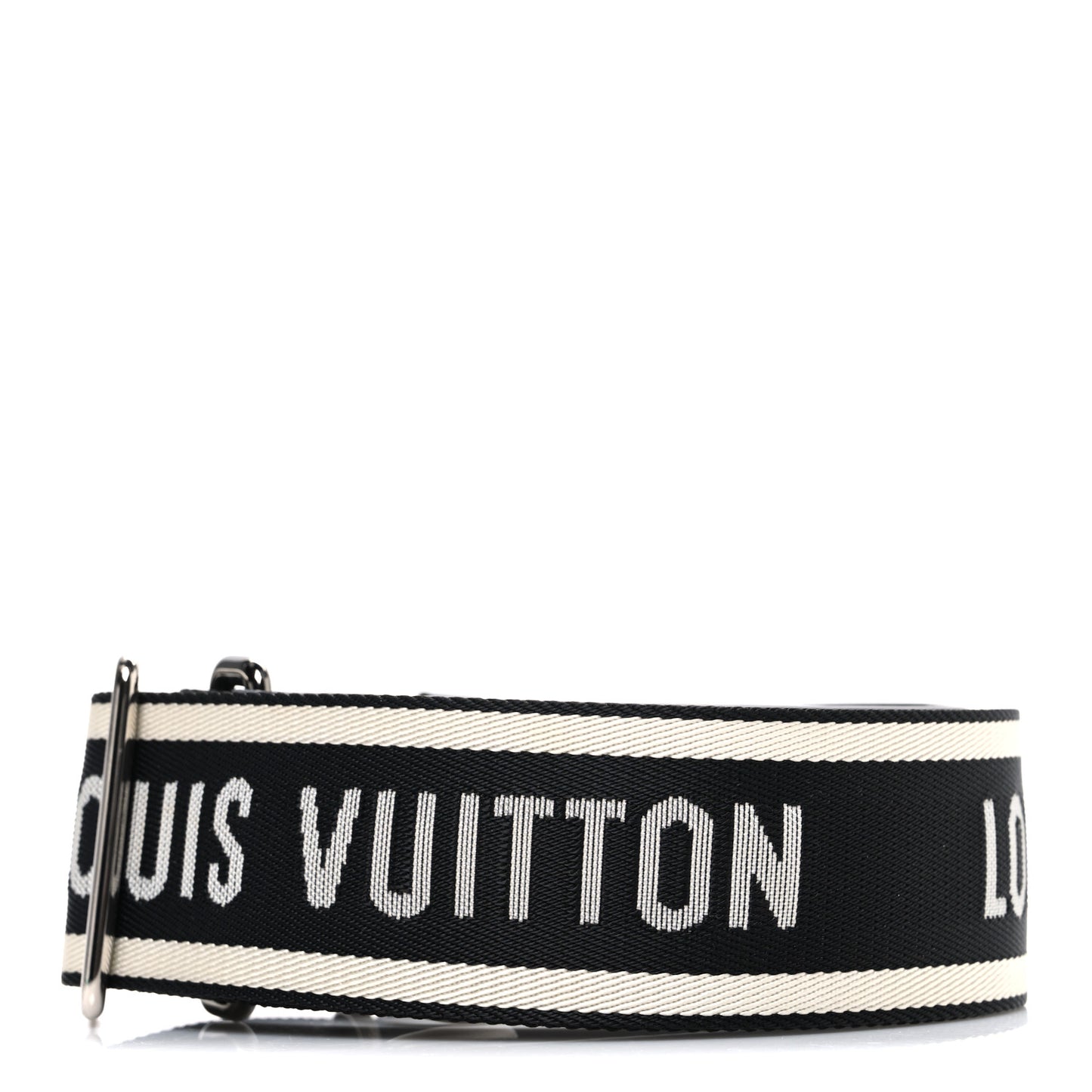 Nylon Jacquard Sporty Bandouliere Shoulder Strap Black
