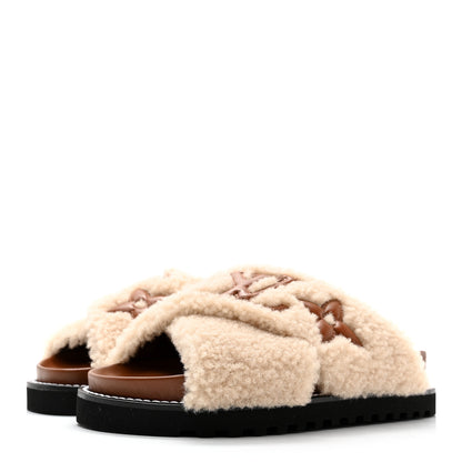 Louis Vuitton Shearling Paseo Flat Comfort Mule 36 Brown 3 of 10