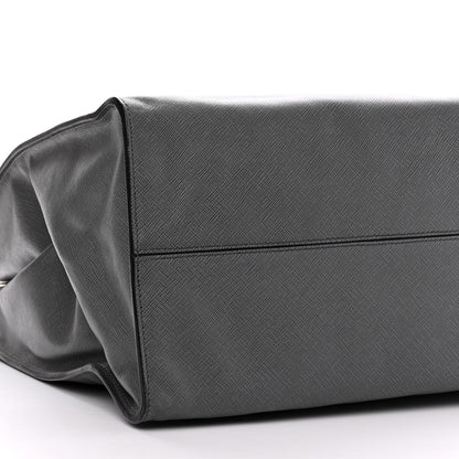 Prada Saffiano Travel Shopping Tote Mercurio 14 of 16