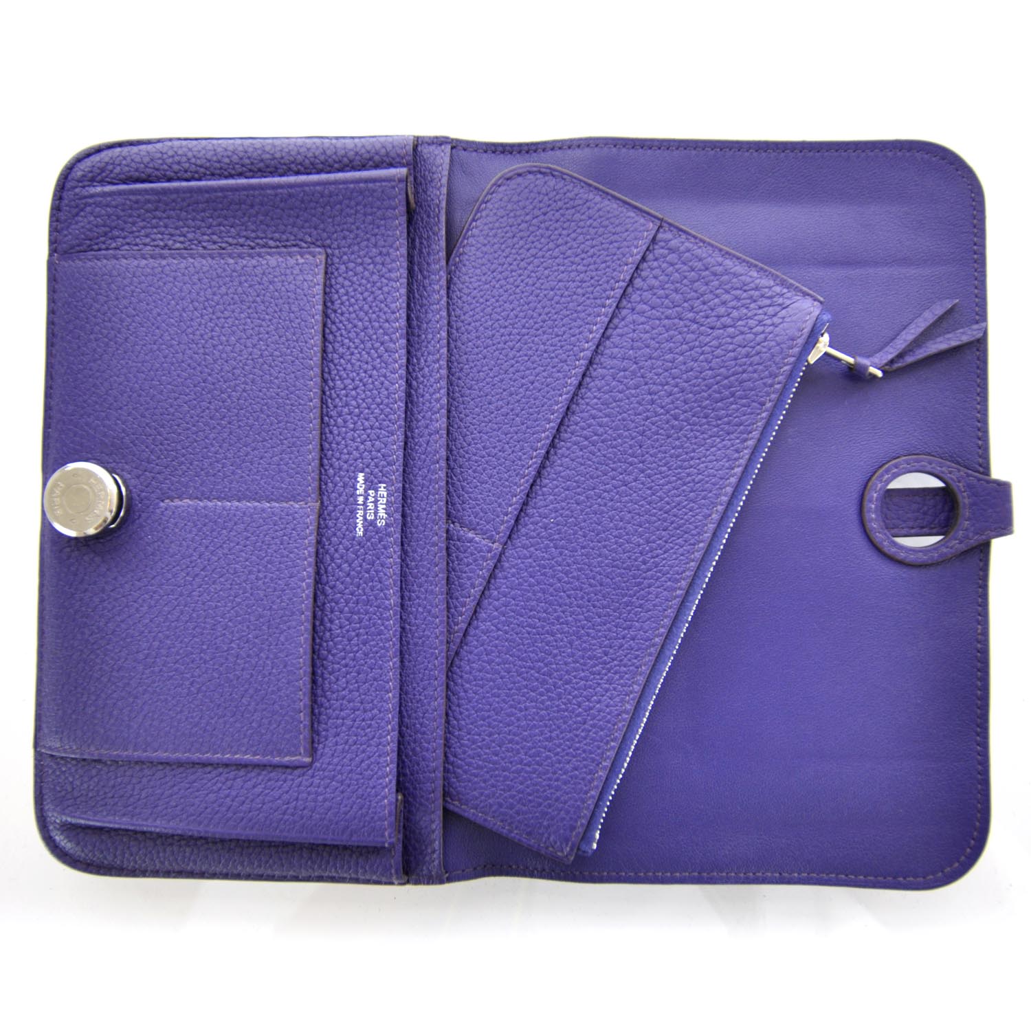 Hermes Togo Dogon Combined Wallet Iris 10 of 10