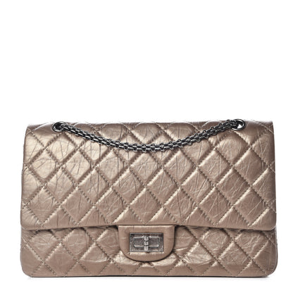 Chanel Metallic Aged Calfskin Quilted 2.55 Reissue 227 Flap Dark Gold 1 of 10