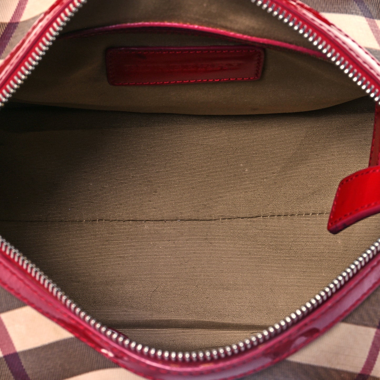 Patent Nova Check Chester Bowling Bag Raspberry Sorbet