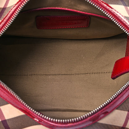 Burberry Patent Nova Check Chester Bowling Bag Raspberry Sorbet 7 of 11