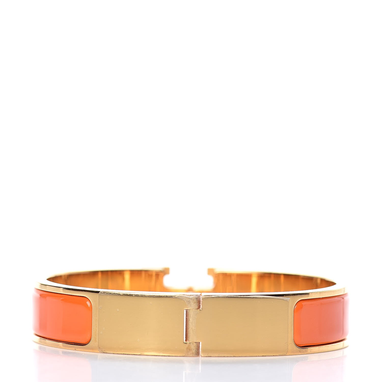 Hermes Enamel Narrow Clic Clac H Bracelet PM Orange 3 of 5