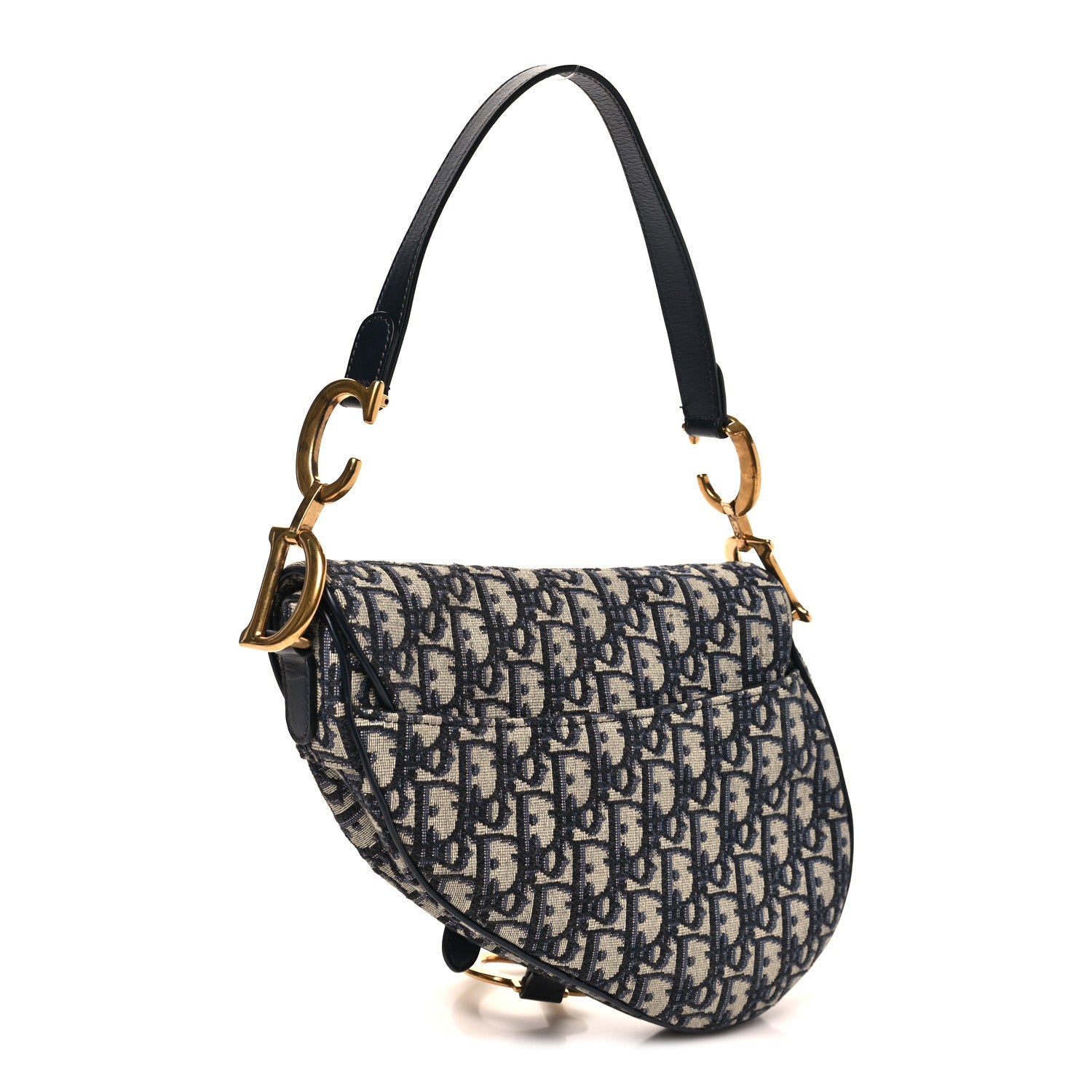 Christian Dior Oblique Saddle Bag Blue 3 of 13