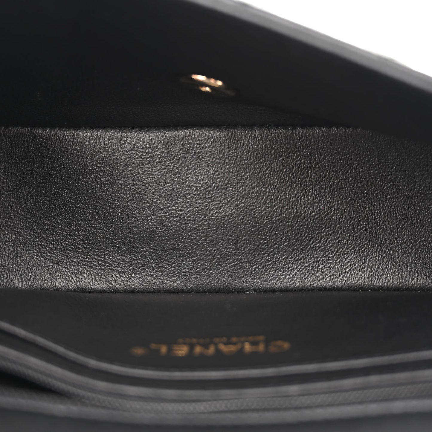 Lambskin Quilted Mini Rectangular Flap Black