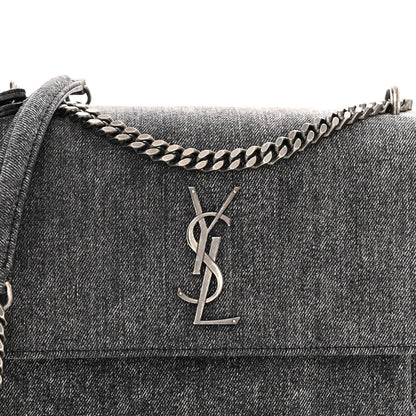Saint Laurent Denim Medium Monogram Sunset Black 9 of 14