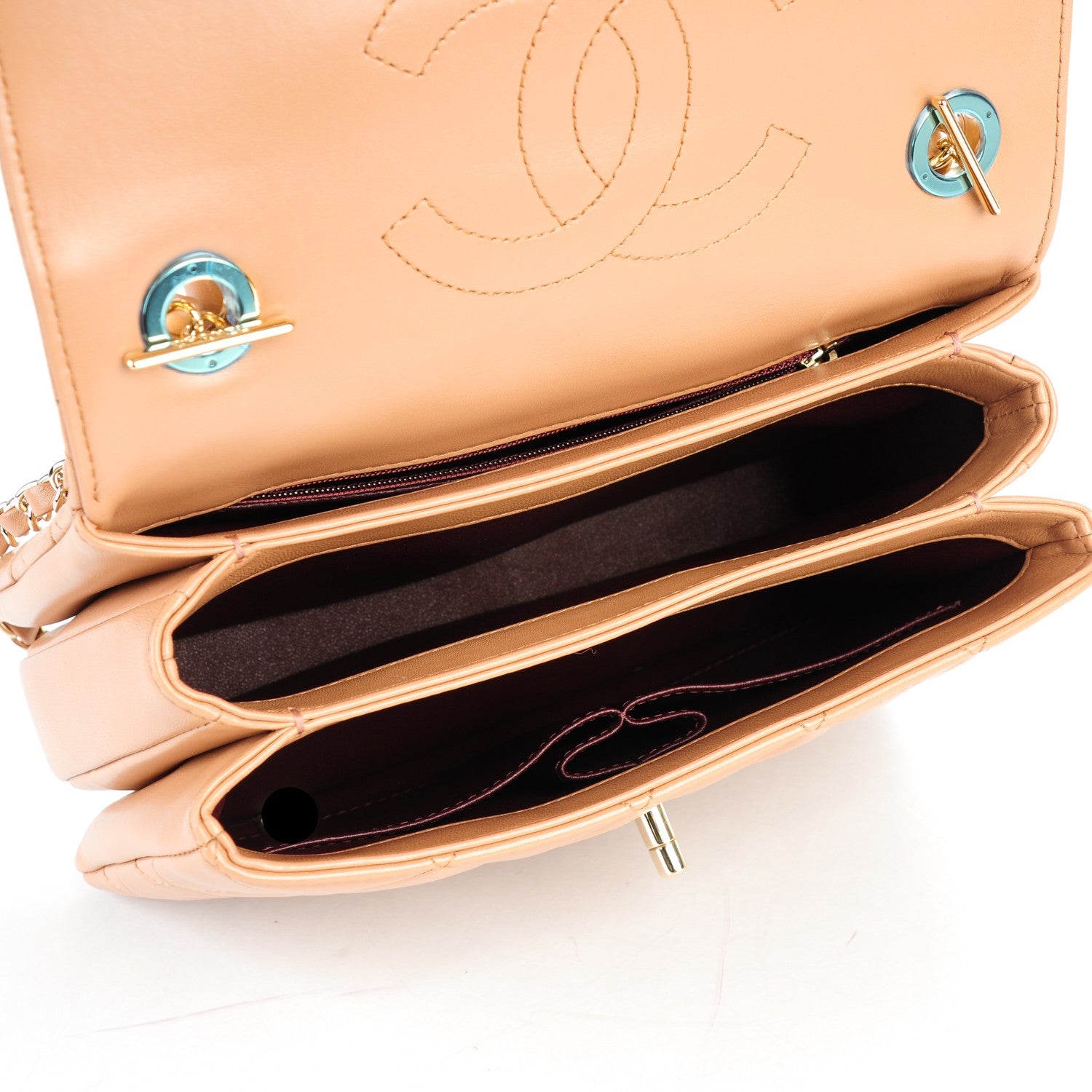 Chanel Lambskin Quilted Small Trendy CC Dual Handle Flap Bag Beige 5 of 7