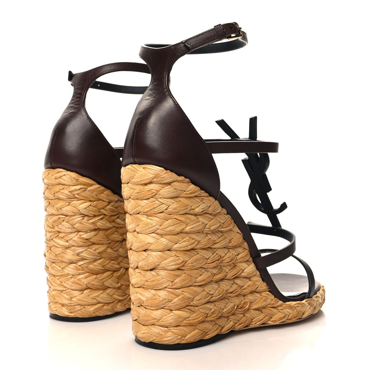 Calfskin Cassandra Espadrille 105 Wedges 39.5 Chocolate