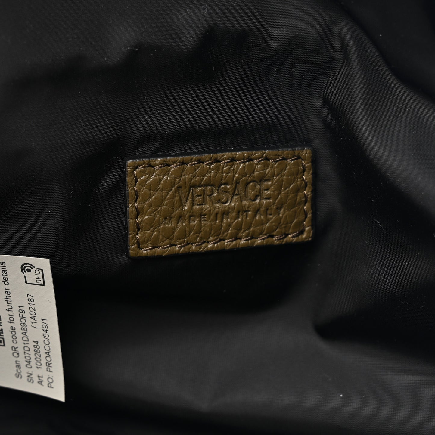 Grained Calfskin Vanitas Medea Belt Bag Khaki
