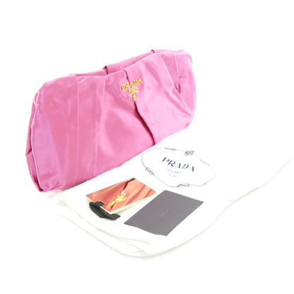 Prada Satin Framed Evening Bag Pink 3 of 9