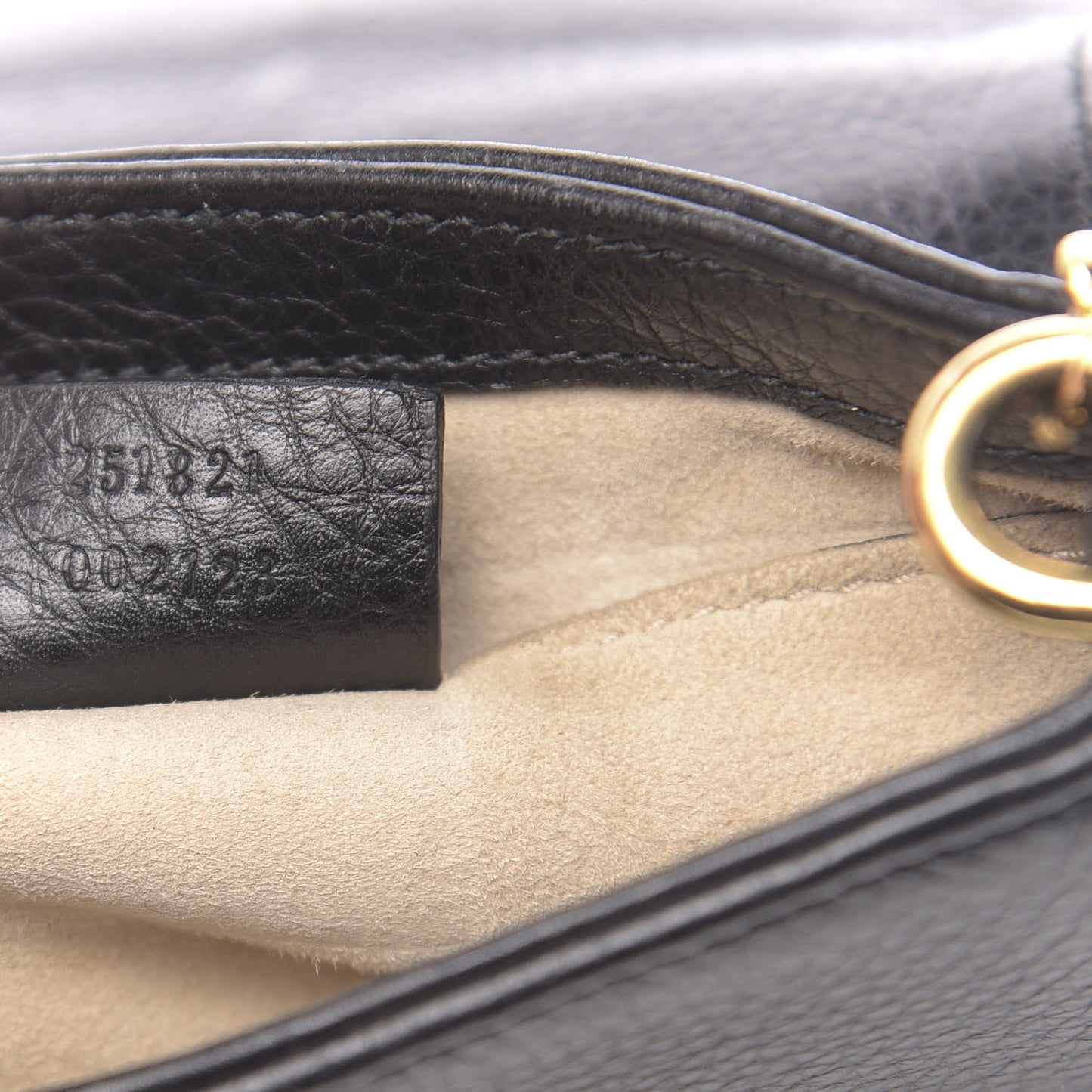 Pebbled Calfskin Small 1973 Chain Shoulder Bag Black