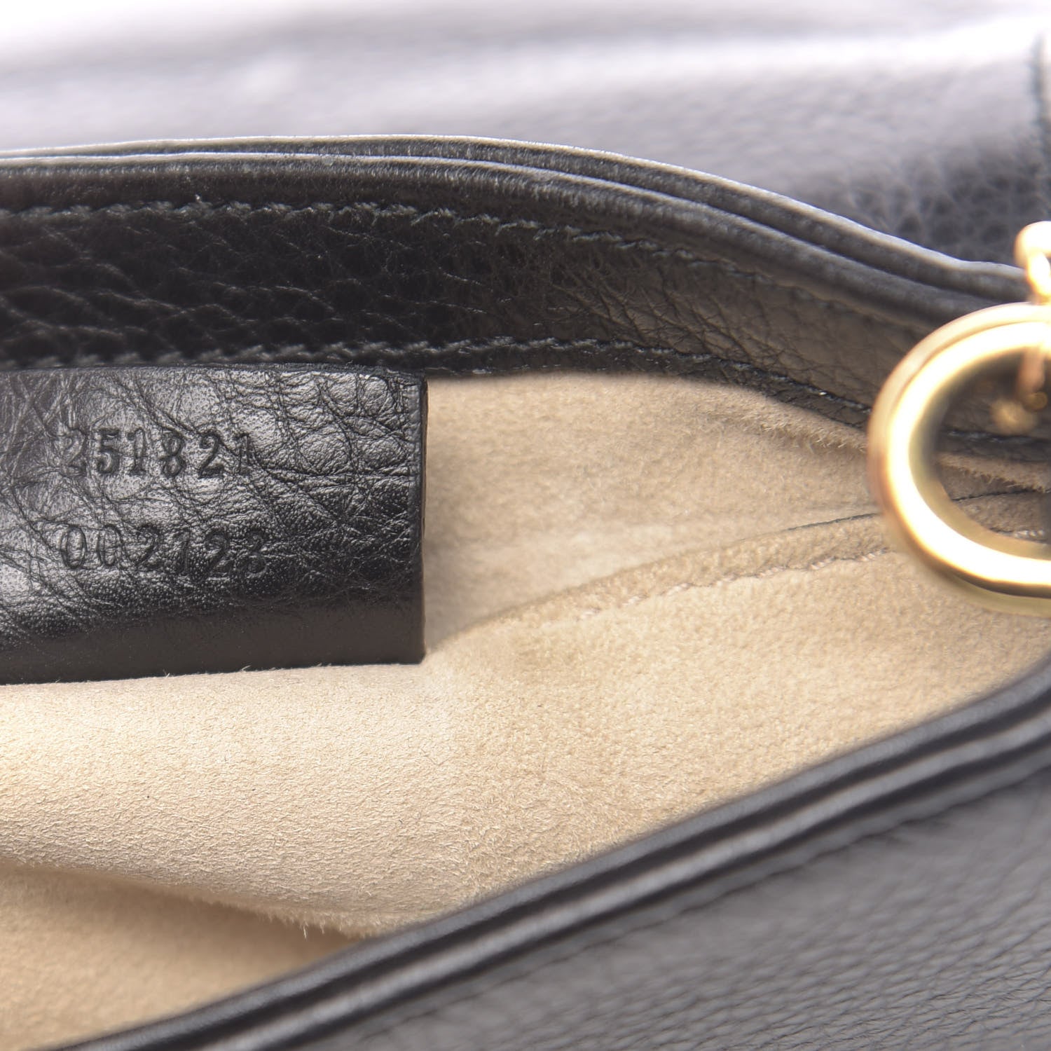 Gucci Pebbled Calfskin Small 1973 Chain Shoulder Bag Black 7 of 10