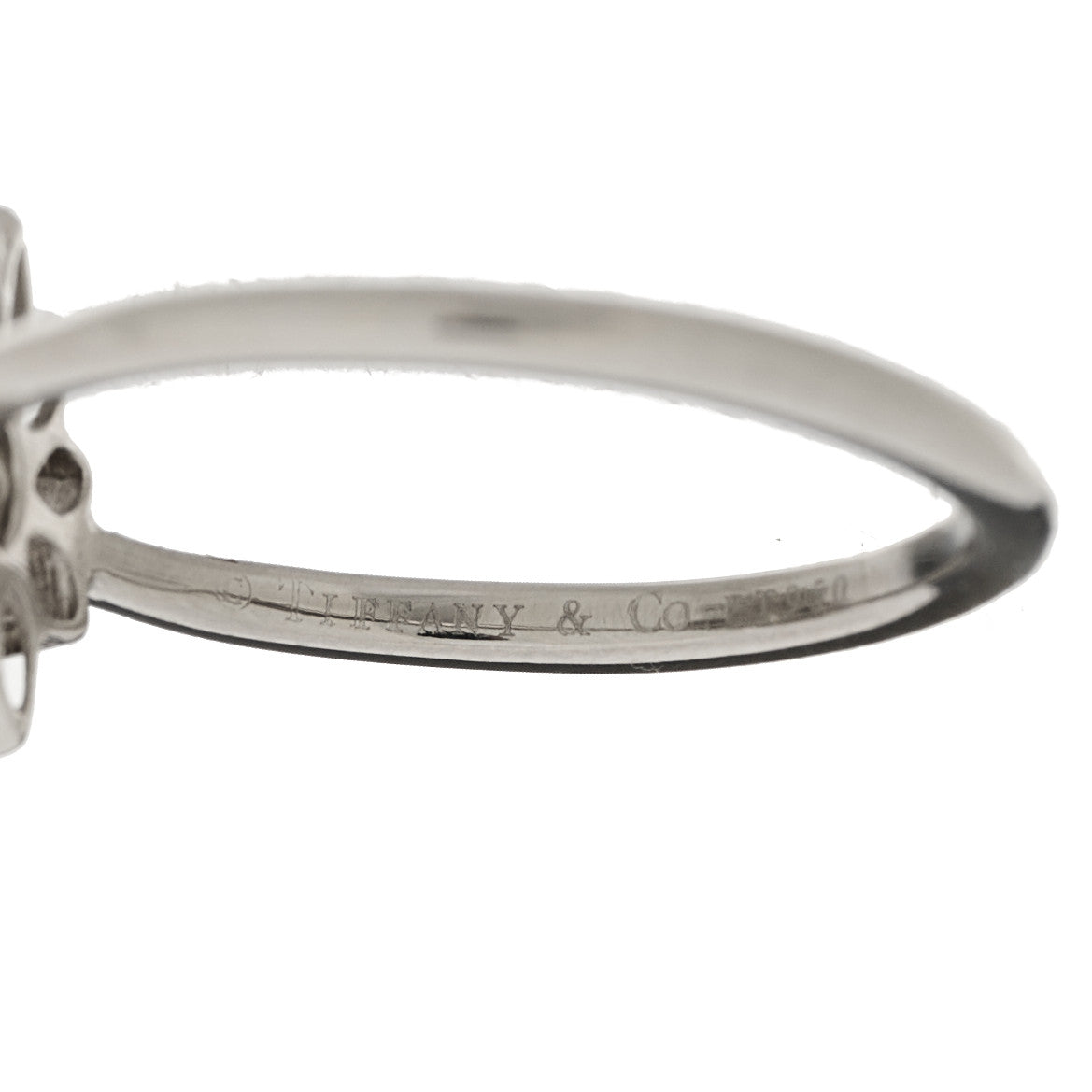 Platinum Diamond Enchant Garden Flower Ring 48 4.5