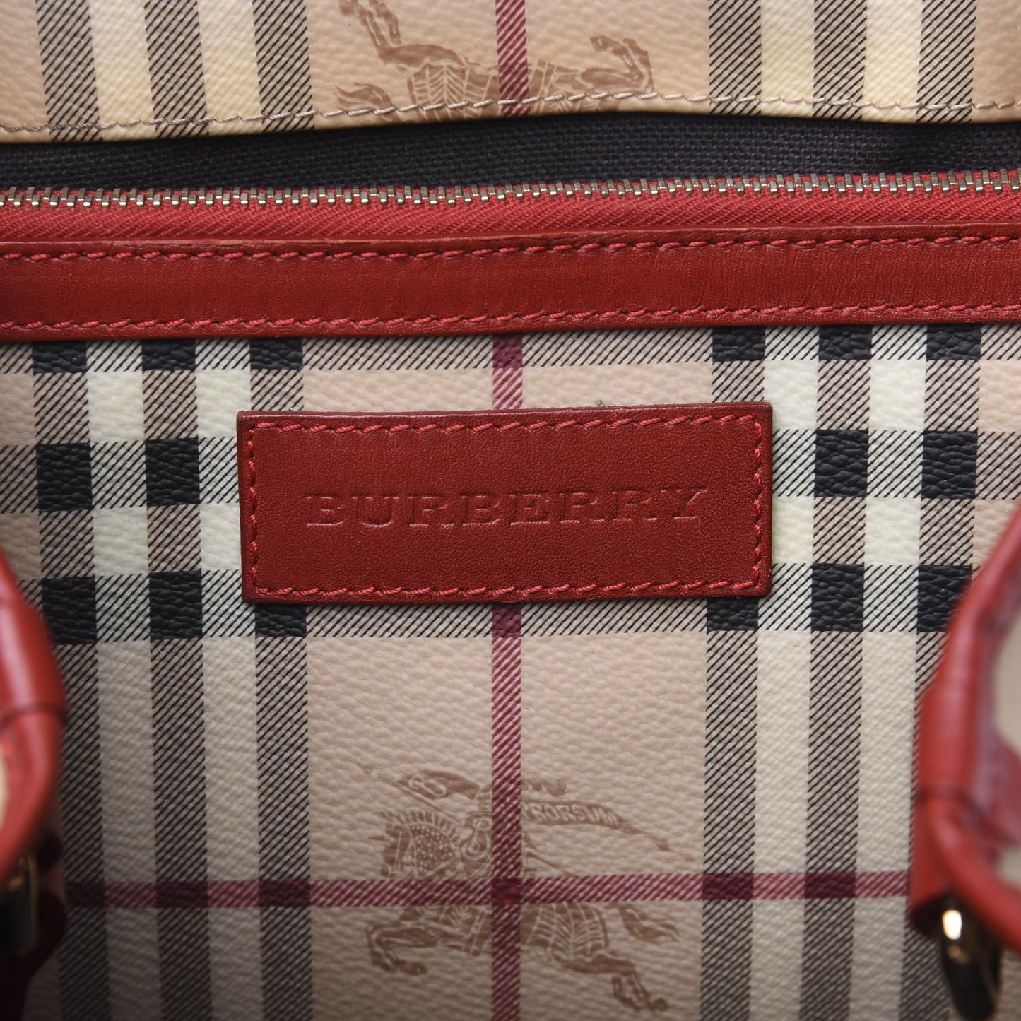 Haymarket Check Small Canterbury Tote Military Red