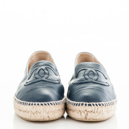 Chanel Lambskin CC Espadrilles 40 Dark Navy 2 of 10