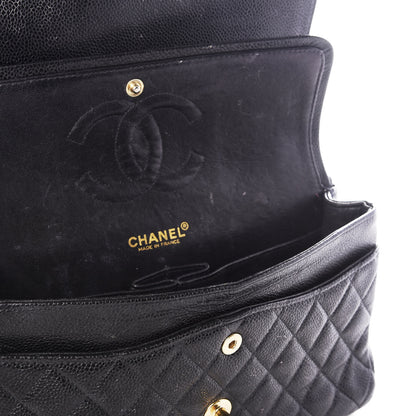 Chanel Caviar Quilted Medium Double Flap Black 9 of 12
