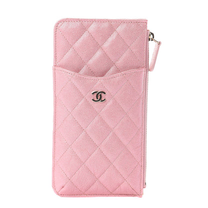 Chanel Iridescent Caviar Quilted Classic iPhone Pouch Rose Pink 1 of 6