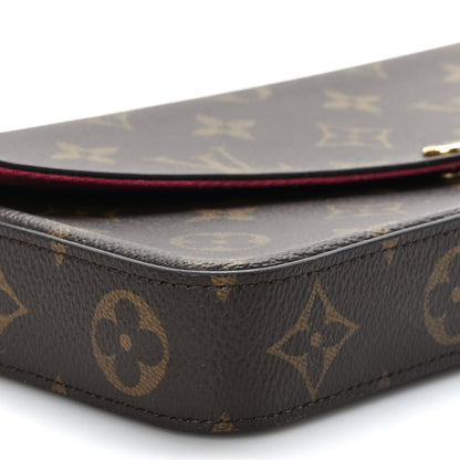 Louis Vuitton Monogram Pochette Felicie Chain Wallet Fuchsia 8 of 9