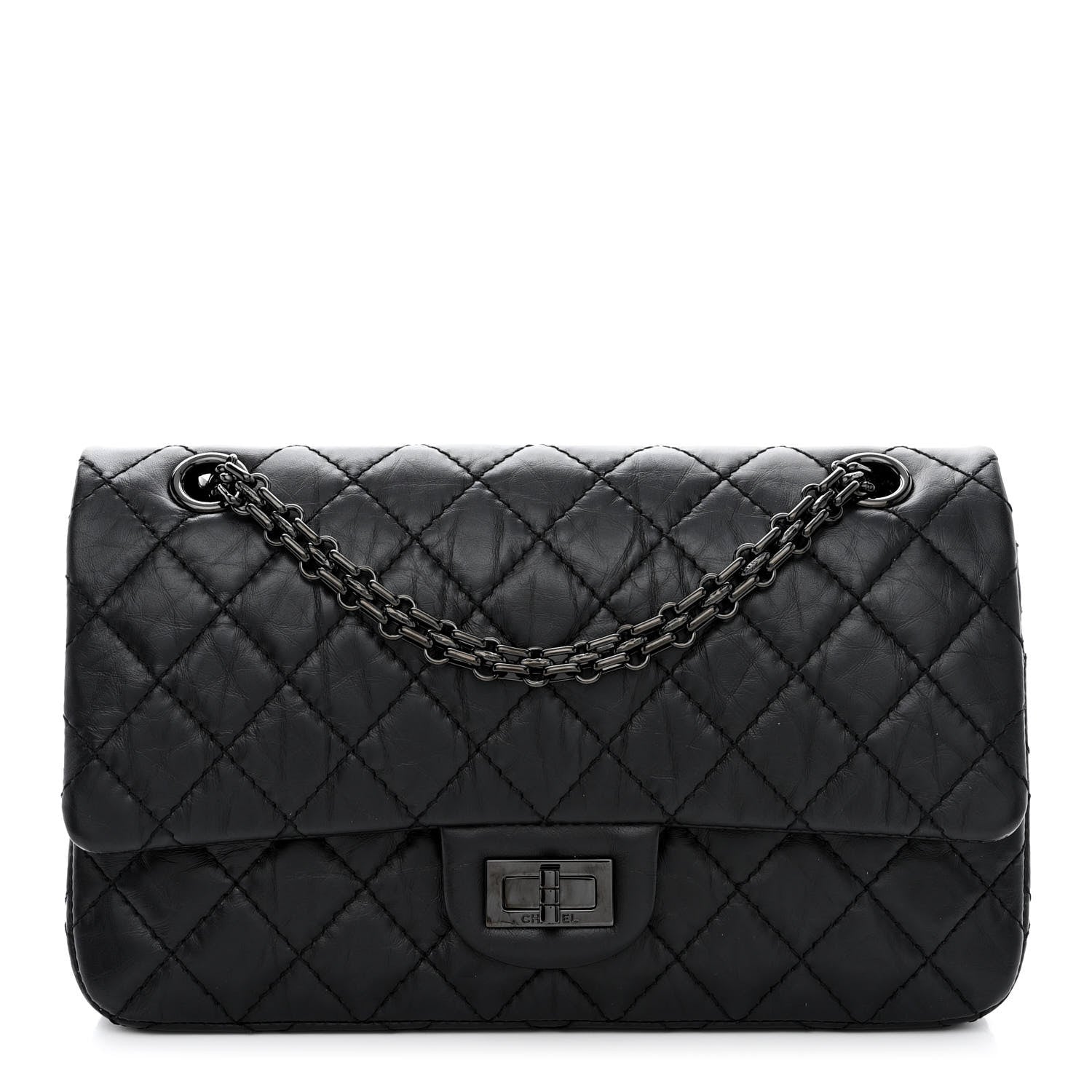 Chanel Aged Calfskin Quilted 2.55 Reissue 225 Flap So Black 1 of 11