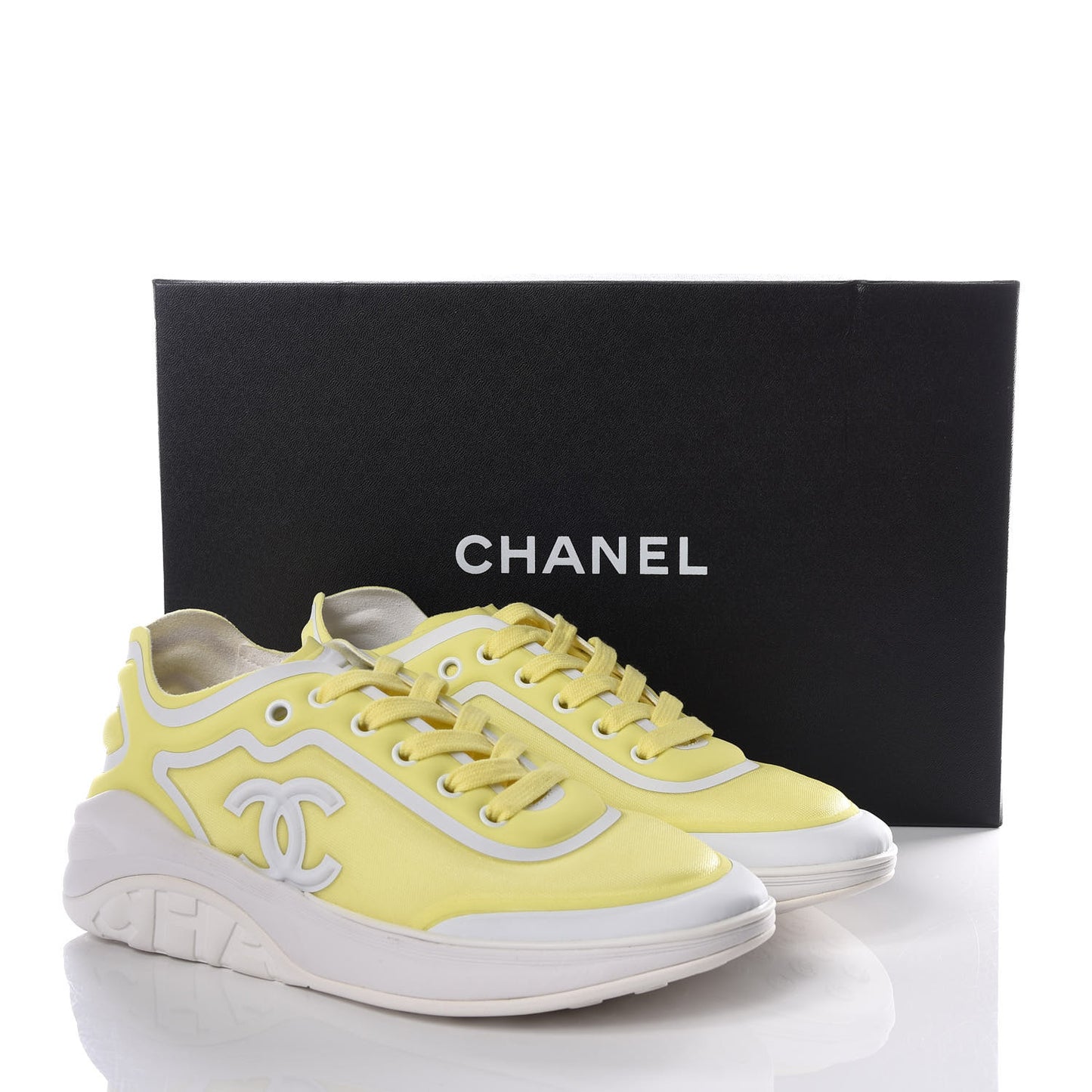 Lycra Fabric CC Sneakers 36.5 Yellow