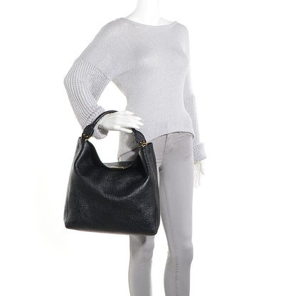 Burberry Signature Grain Medium Lindburn Hobo Black 2 of 10