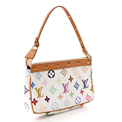 Louis Vuitton Monogram Multicolor Pochette Accessories White 4 of 7