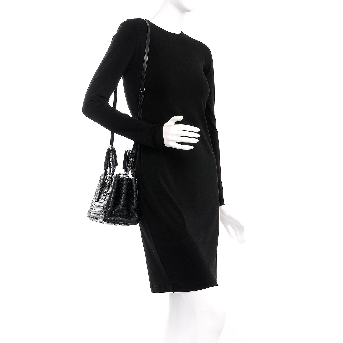 Nappa Intrecciato Baby Roma Tote Nero Black