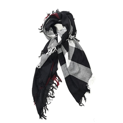 Burberry Merino Wool House Check Square Scarf Black 1 of 4