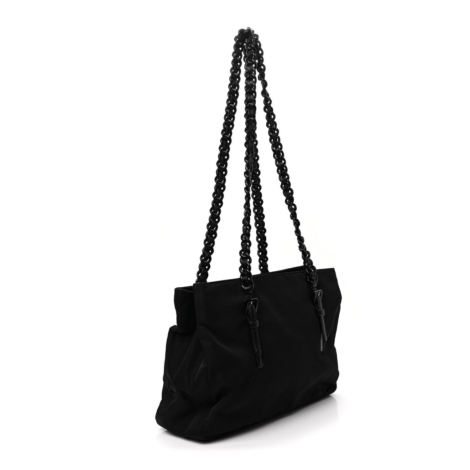 Prada Tessuto Nylon Bacheli Shoulder Bag Black 3 of 11