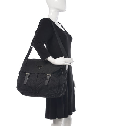 Prada Nylon Vela Messenger Bag Black 2 of 17
