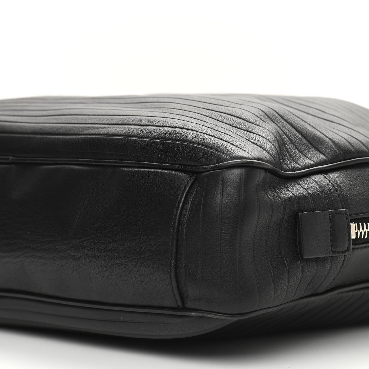 Christian Dior HOMME Calfskin Ribbed Briefcase Black 10 of 11
