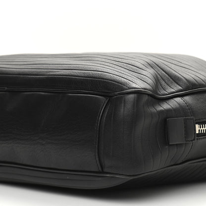 Christian Dior HOMME Calfskin Ribbed Briefcase Black 10 of 11