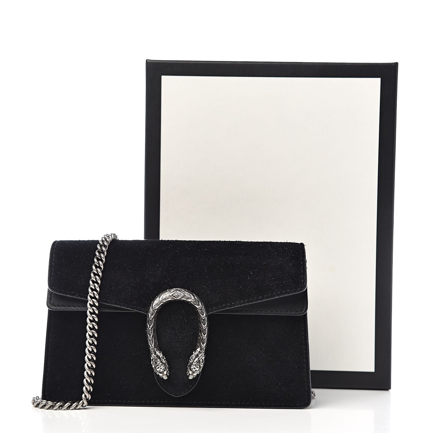 Gucci Suede Super Mini Dionysus Shoulder Bag Black 11 of 11