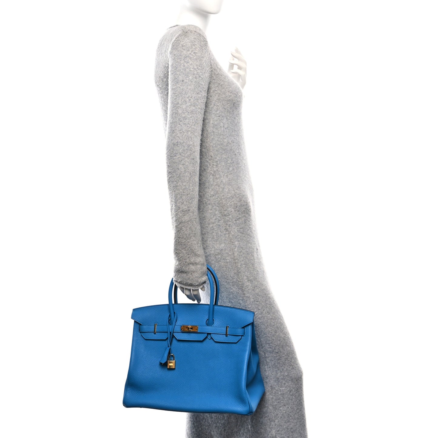 Taurillon Clemence BIRKIN 35 Bleu Zanzibar