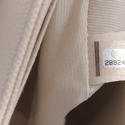 Chanel Caviar Chevron Quilted New Medium Boy Flap Light Beige 9 of 9
