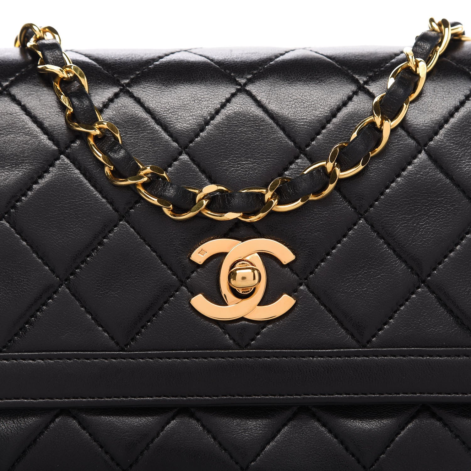 Chanel Lambskin Quilted Small Single Flap Black 10 of 10