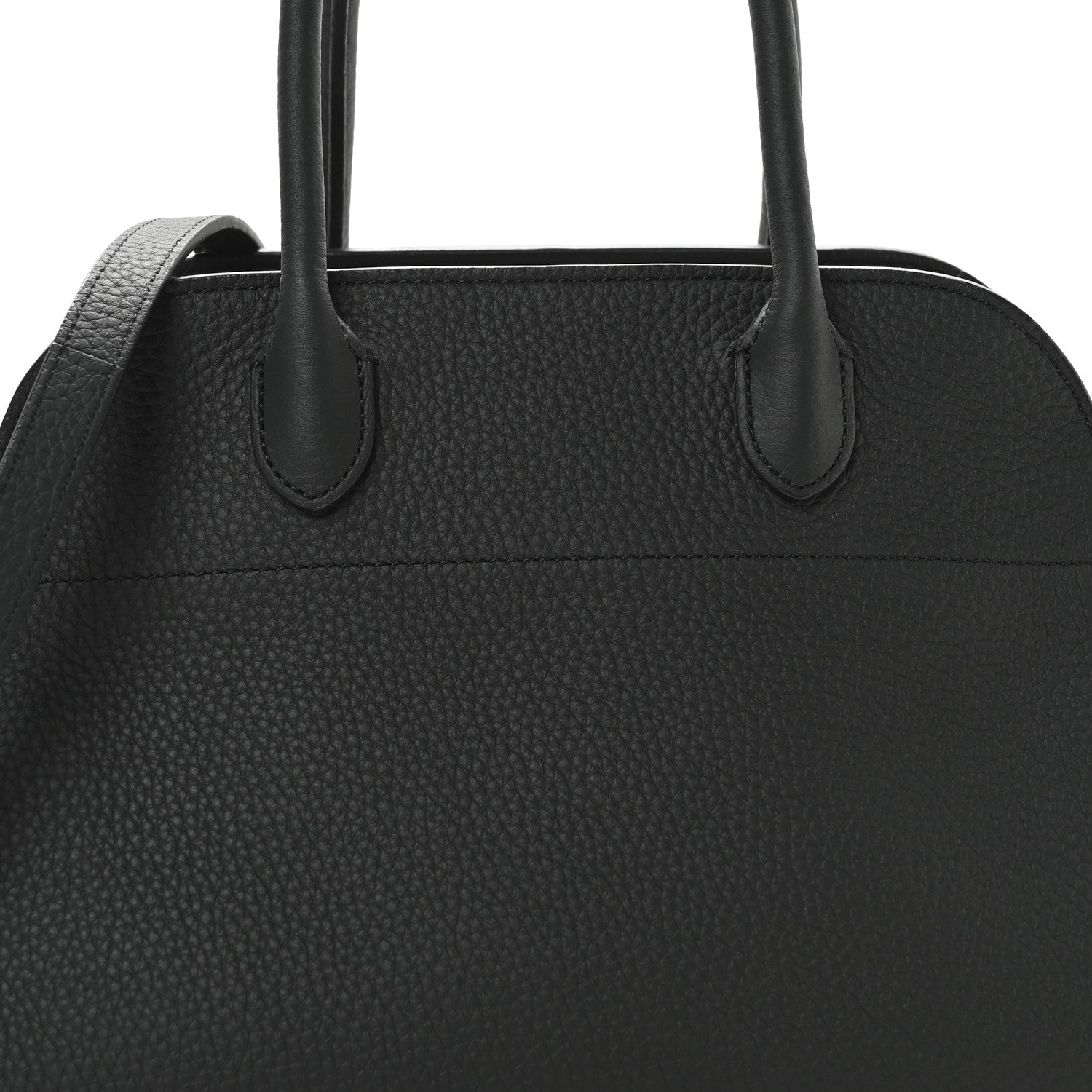 The Row Grained Calfskin Soft Margaux 10 Bag Grey 7 of 9